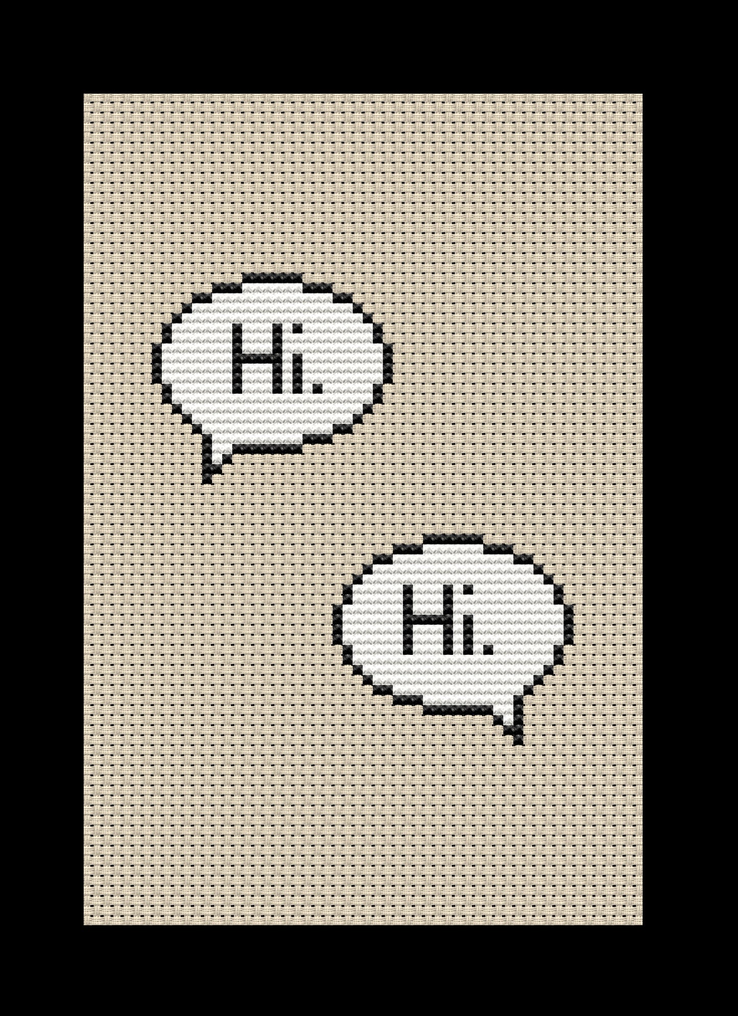 Heartstopper "Hi" Cross-stitch, DIY Kit