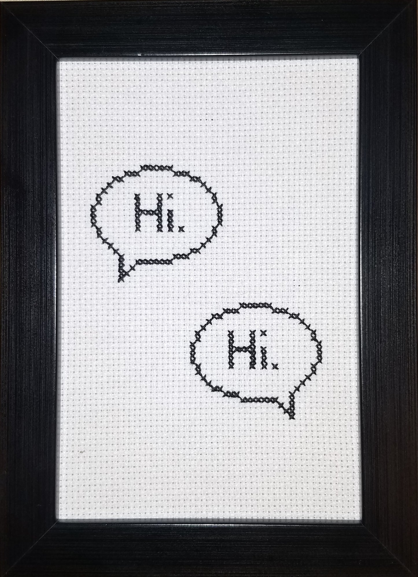 Heartstopper "Hi" Cross-stitch, Ready To Ship