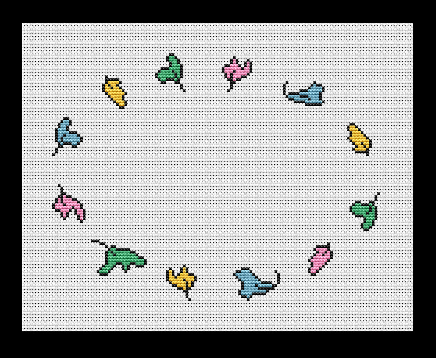 Heartstopper Leaves Border Cross-stitch, Made-To-Order