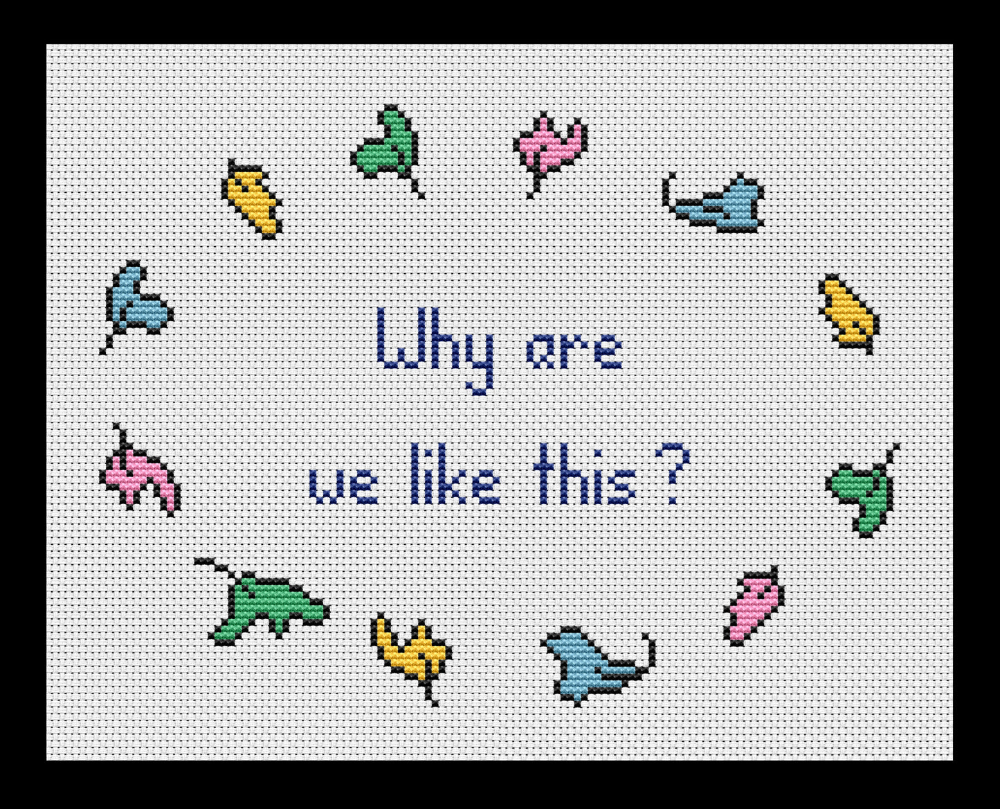 Heartstopper Leaves Border Cross-stitch, Made-To-Order
