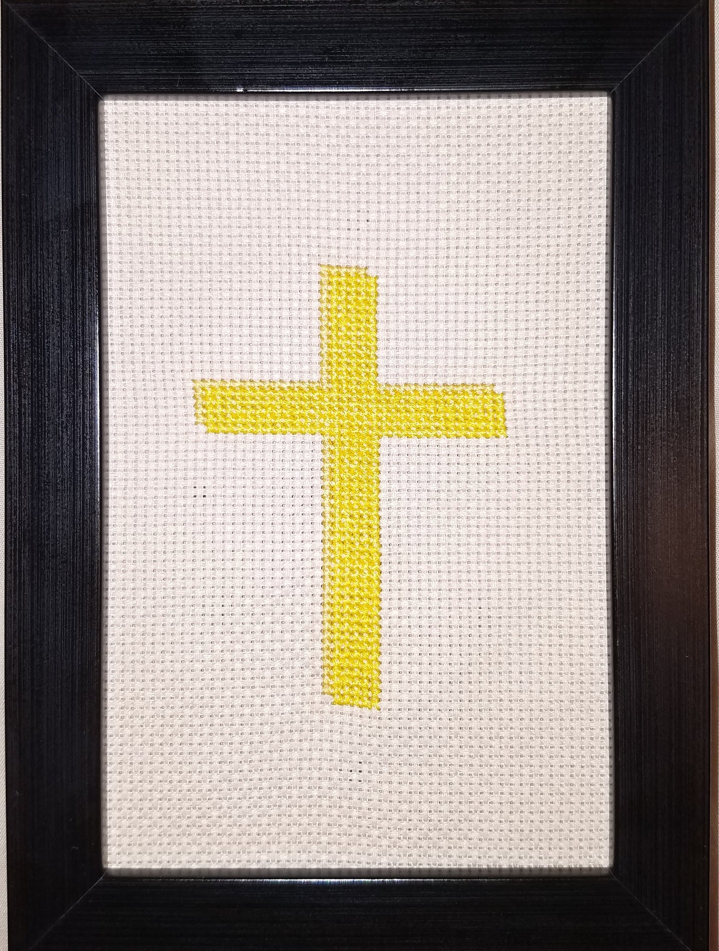 Gold Cross Cross-stitch, Ready To Ship
