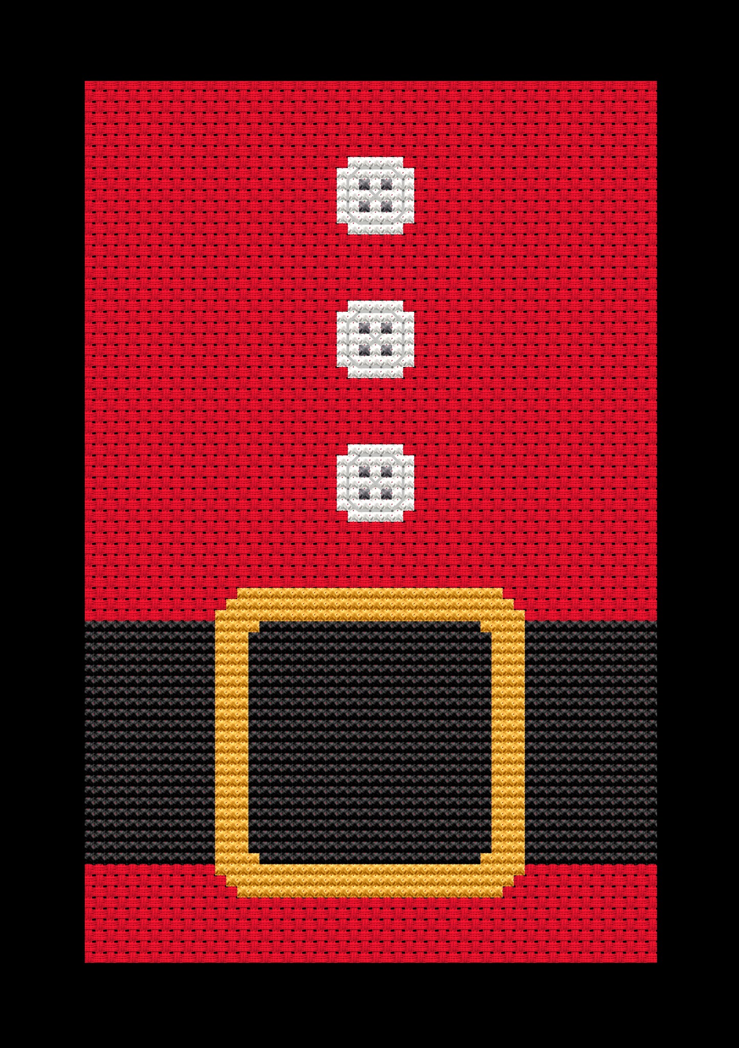 Santa Suit Cross-stitch, Made-To-Order