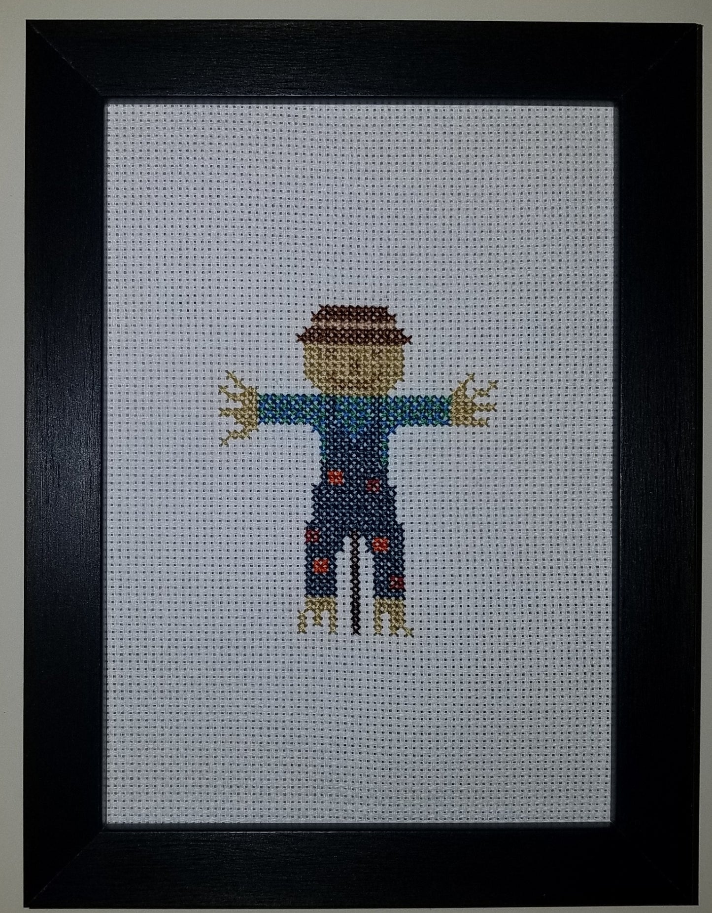 Scarecrow Cross-stitch, Ready To Ship