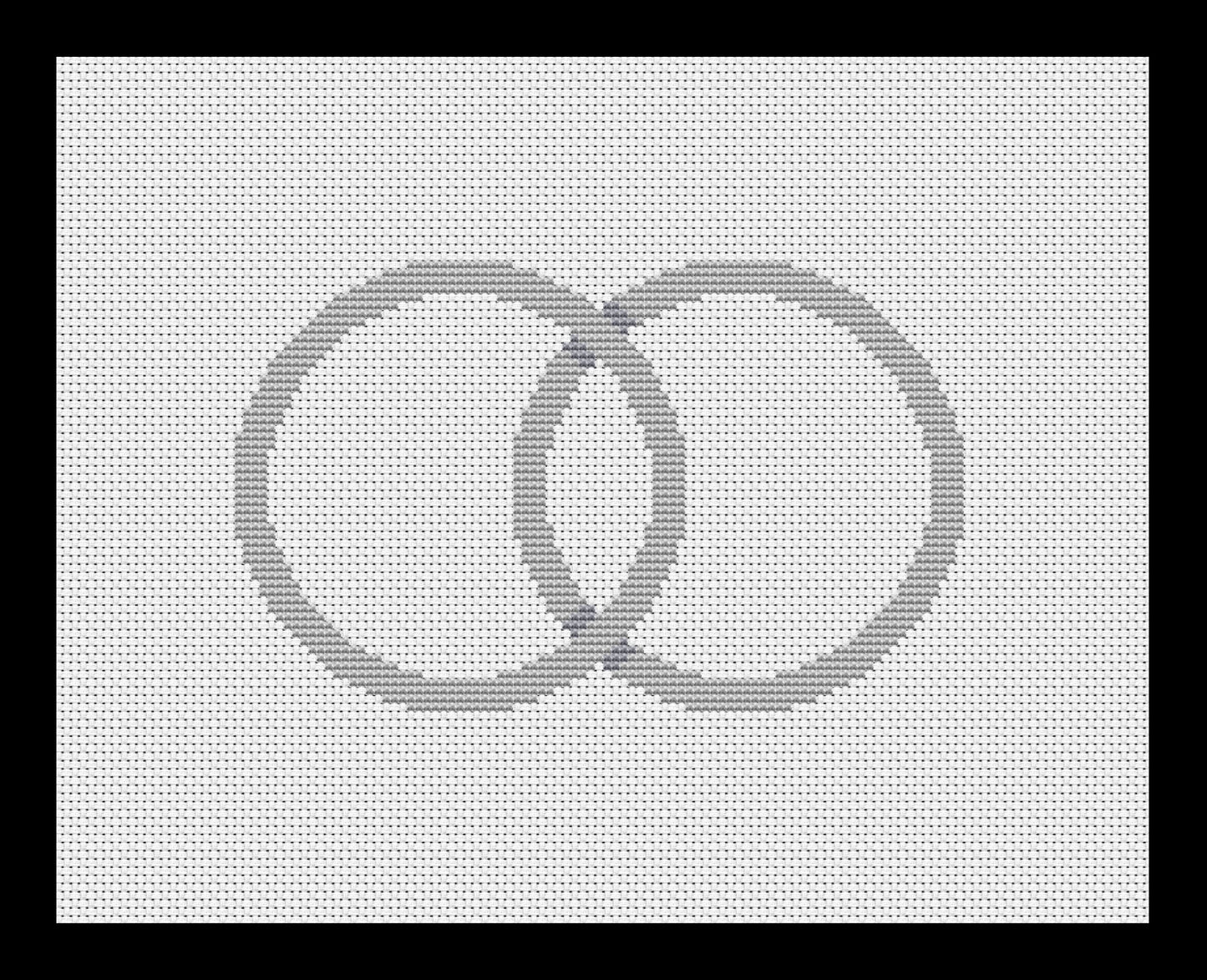Wedding Rings Cross-stitch, Made-To-Order