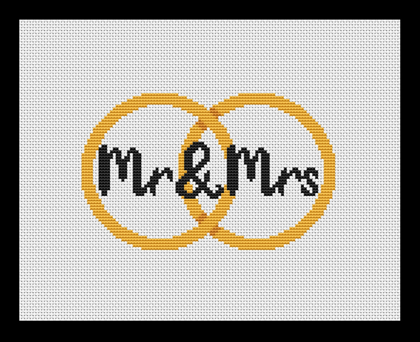 Wedding Rings Cross-stitch, DIY Kit