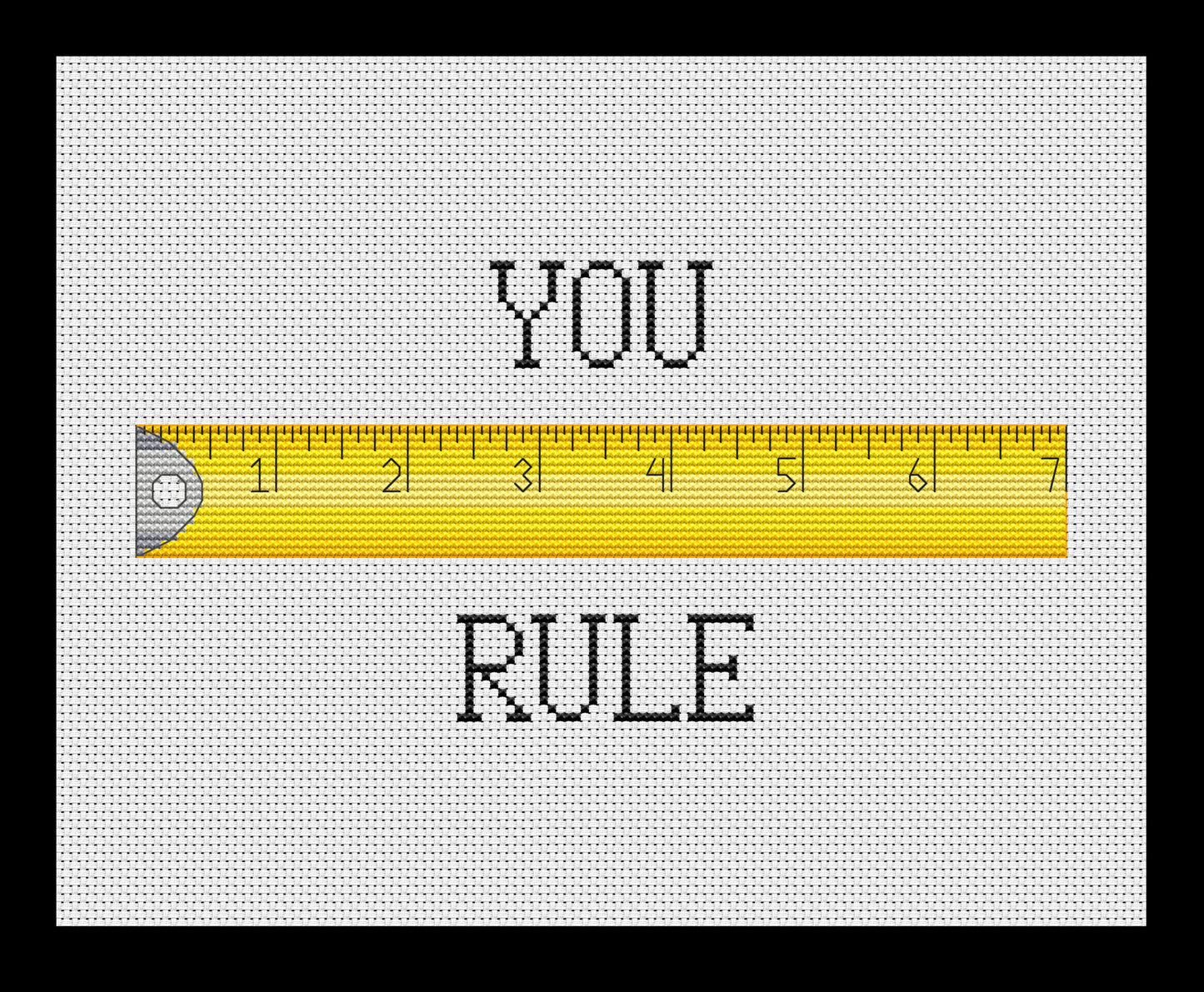 You Rule Cross-stitch, Made-to-Order