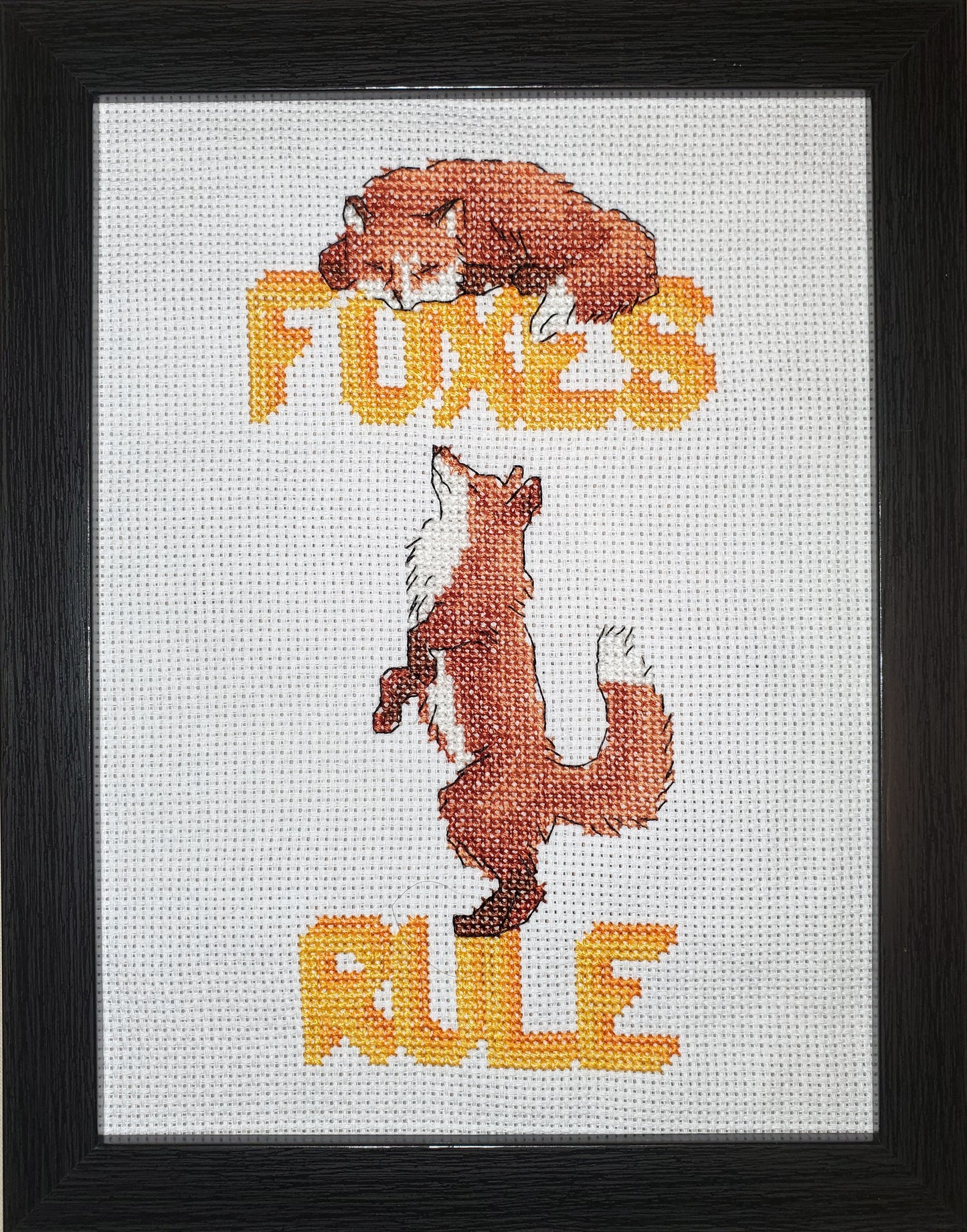 Foxes Rule Cross-stitch, DIY Kit