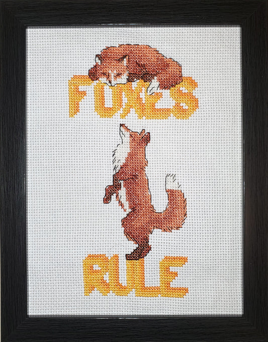 Foxes Rule Cross-stitch, DIY Kit