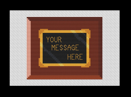 Award Plaque (Customizable) Cross-stitch, Made-To-Order