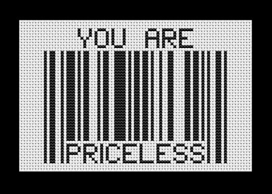 Barcode (You Are Priceless) Cross-stitch, DIY Kit
