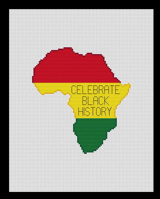 Celebrate Black History Cross-stitch, Made-To-Order (With Charity Donation)