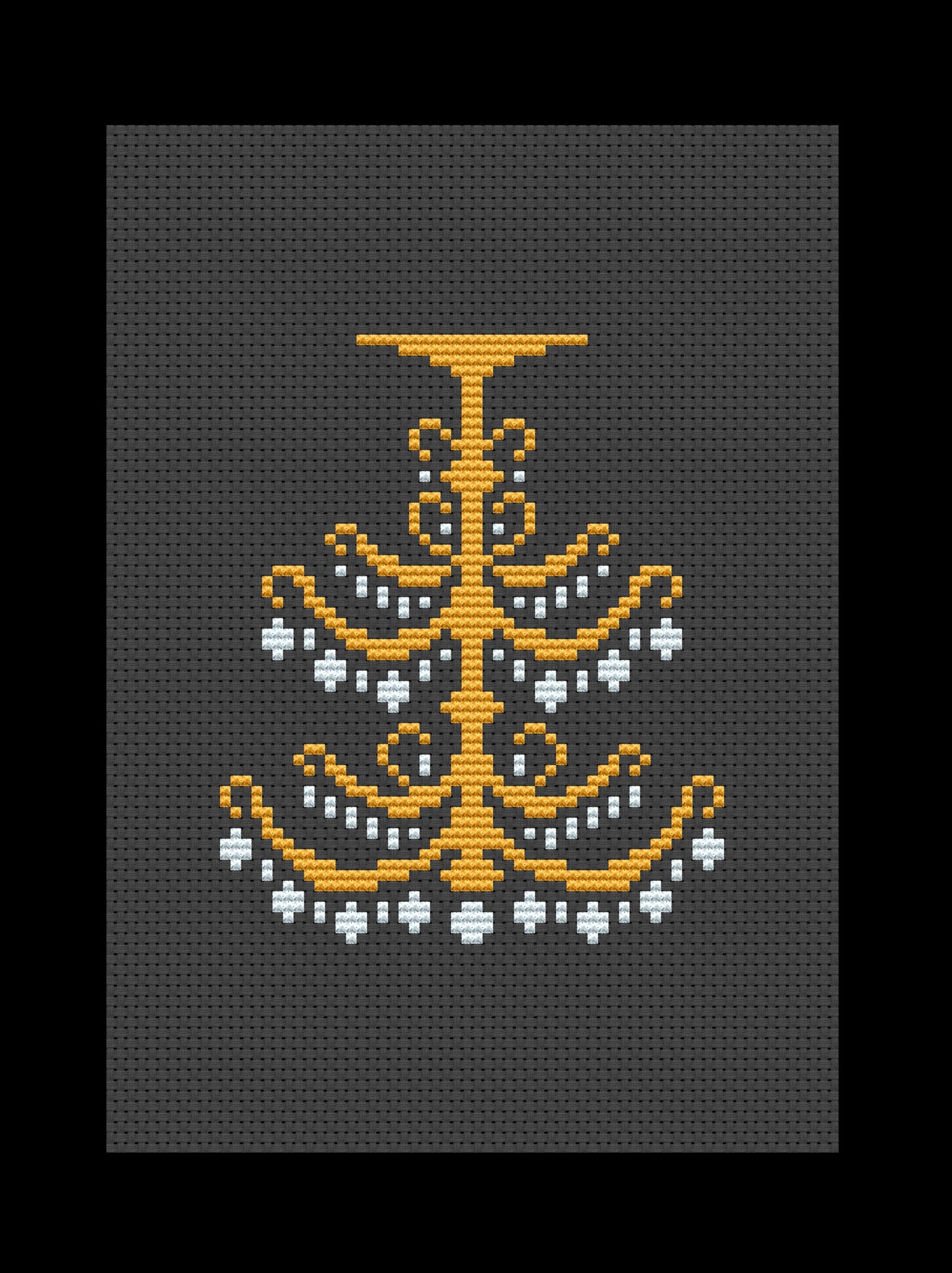 Chandelier Cross-stitch, Made-To-Order