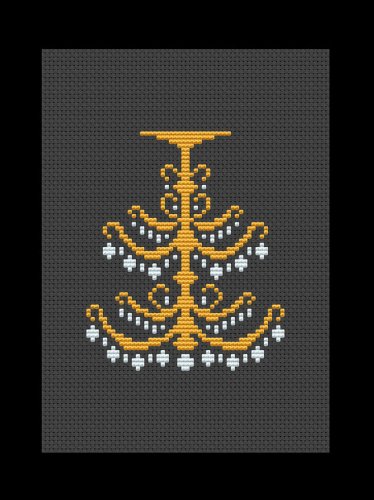 Chandelier Cross-stitch, Made-To-Order
