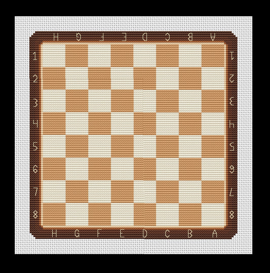 Chess/Checkers Game Board Cross-stitch, DIY Kit