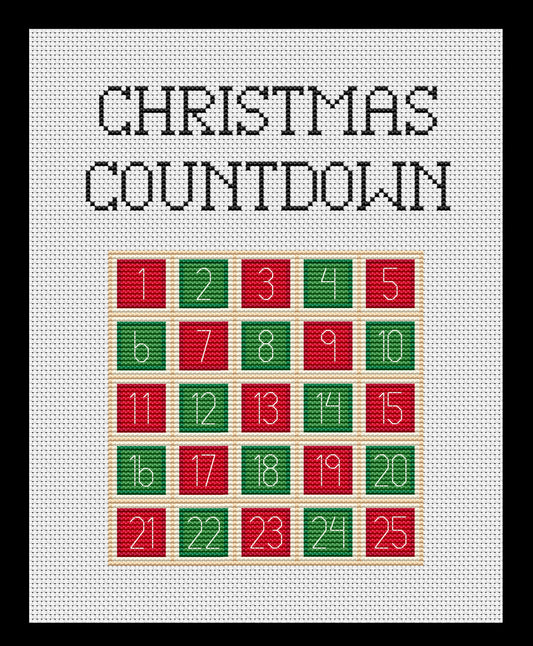 Christmas Calendar Countdown Cross-stitch, Made-To-Order