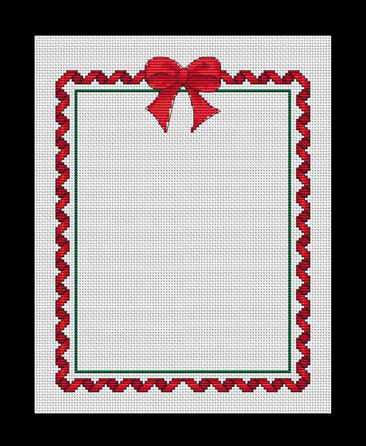 Christmas Ribbon Border Cross-stitch, Made-To-Order