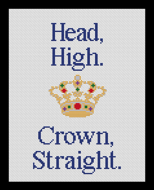 Head High, Crown Straight Cross-stitch, Made-To-Order