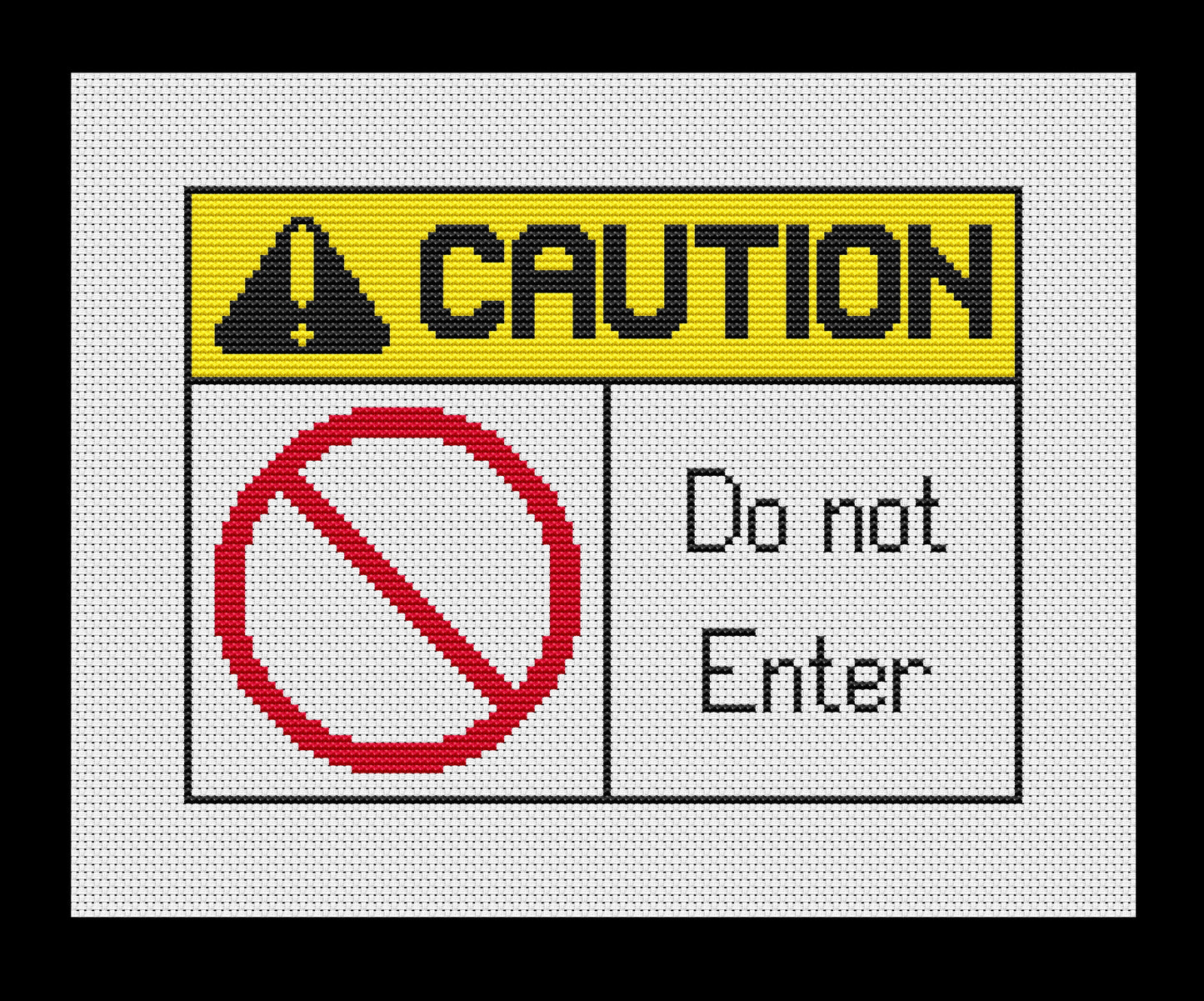 Do Not Enter Sign Cross-stitch, DIY Kit