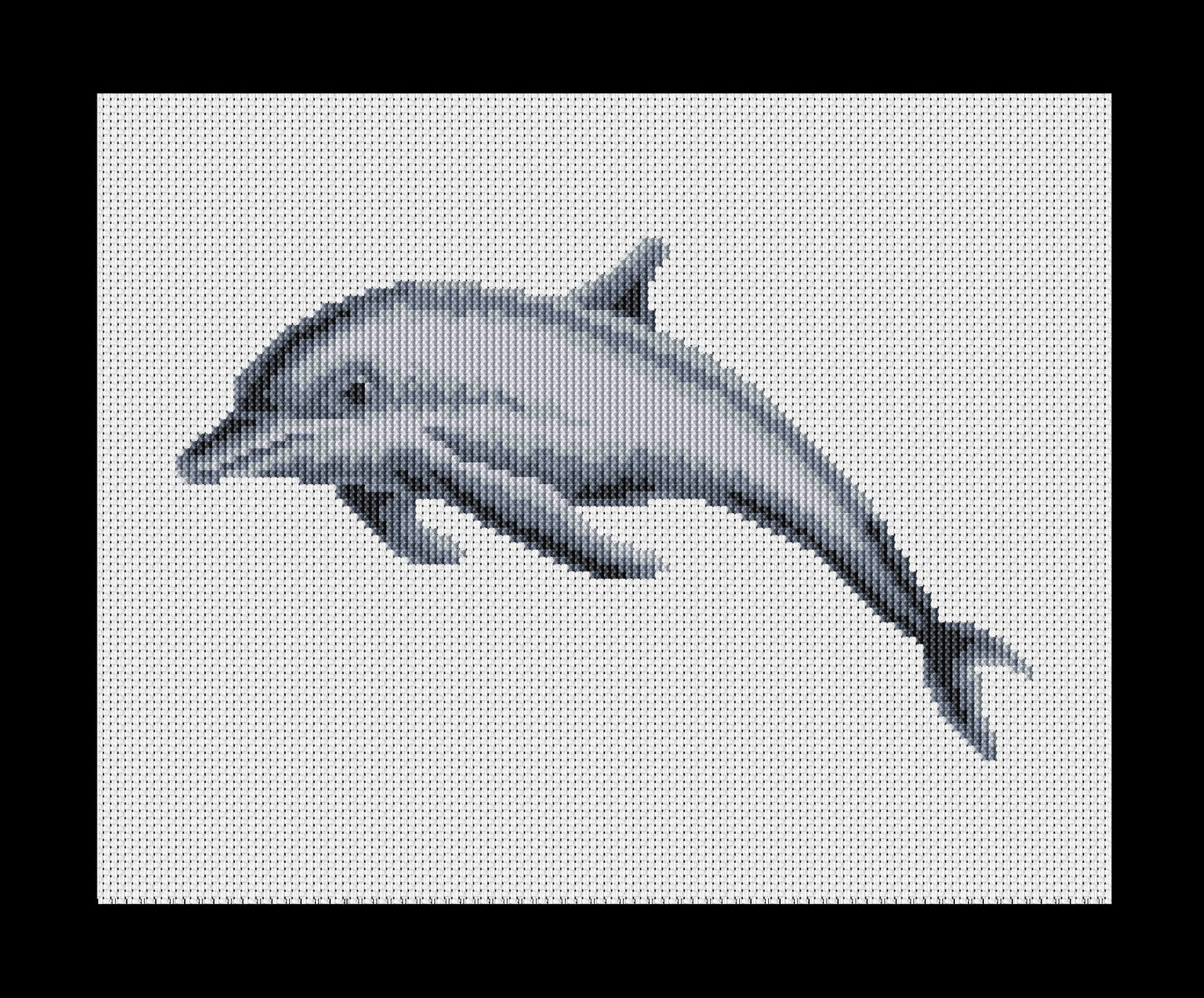 Dolphin Cross-stitch, Made-To-Order