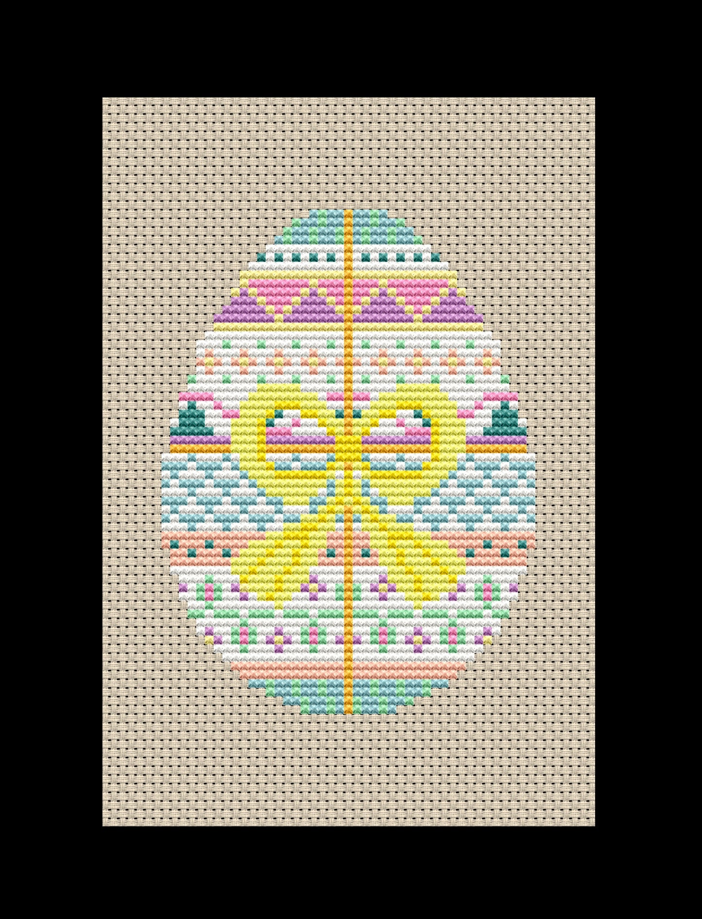 Easter Egg Cross-stitch, Made-To-Order