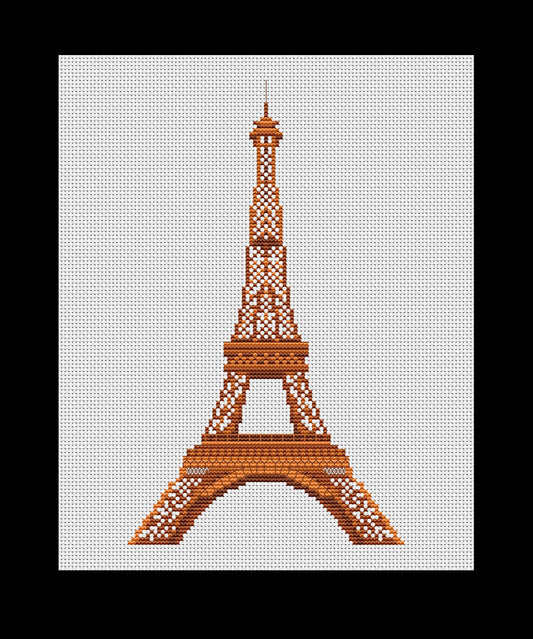 Eiffel Tower Cross-stitch, DIY Kit
