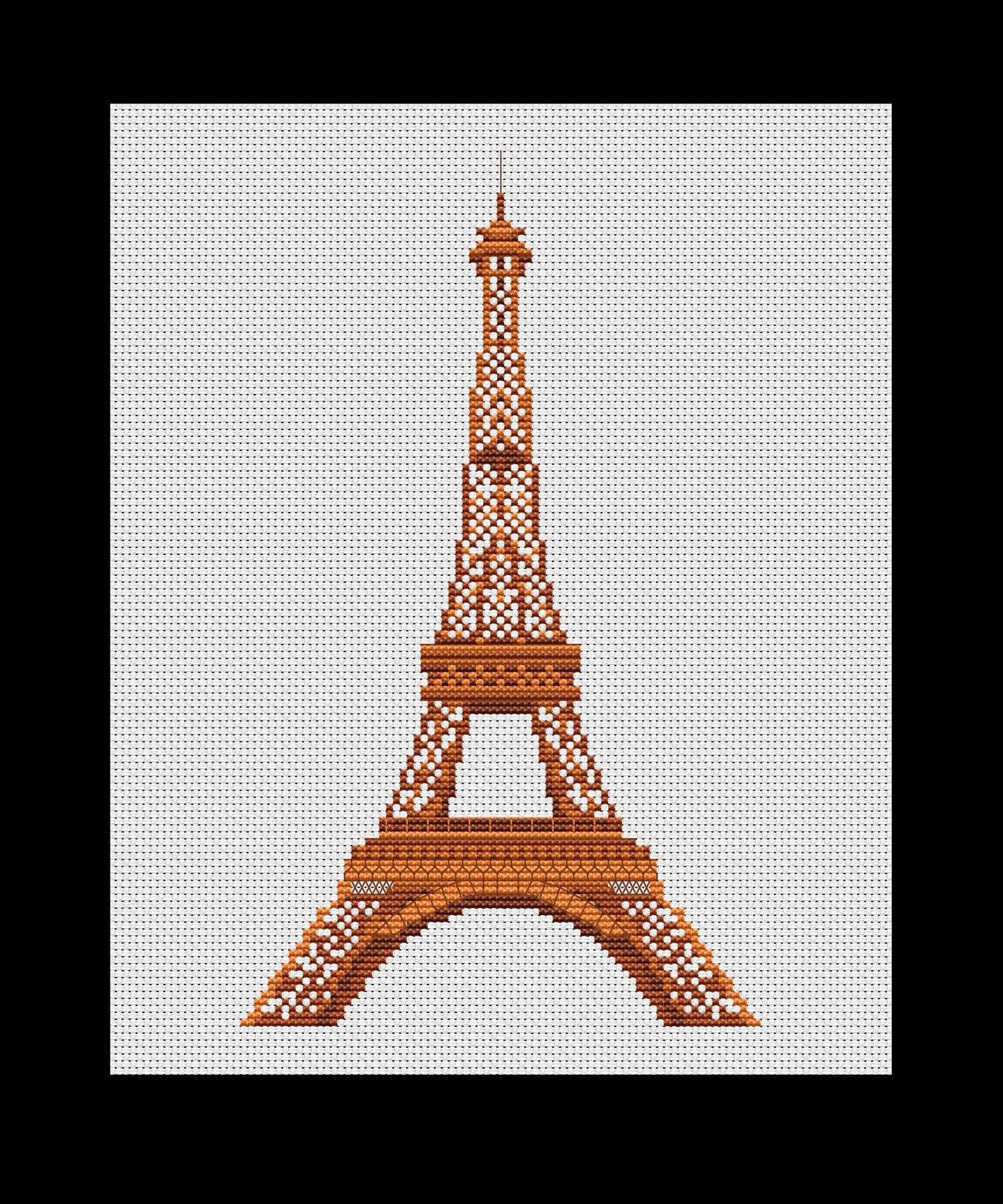 Eiffel Tower Cross-stitch, Made-To-Order