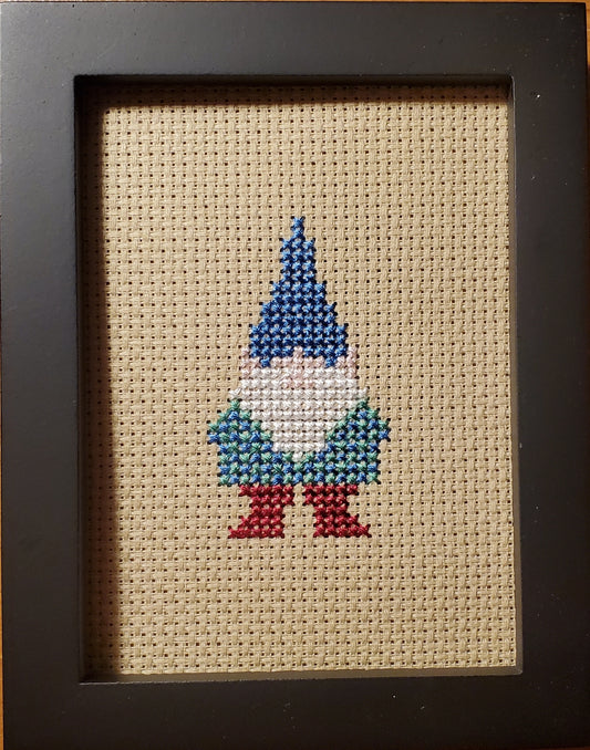 Gnome Cross-stitch, DIY Kit