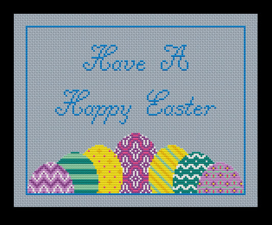 Have A Happy Easter Cross-stitch, Made-To-Order