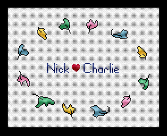 Heartstopper Leaves Border Cross-stitch, Made-To-Order