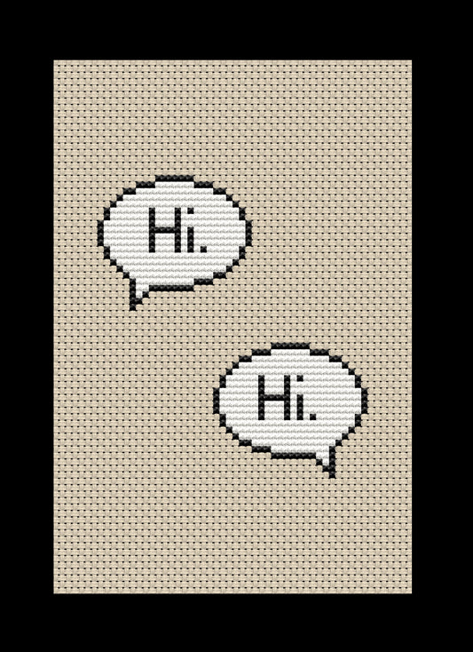 Heartstopper "Hi" Cross-stitch, Made-To-Order