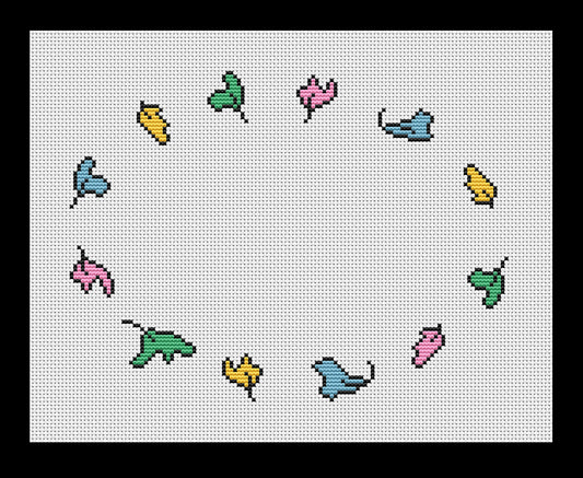 Heartstopper Leaves Border Cross-stitch, DIY Kit