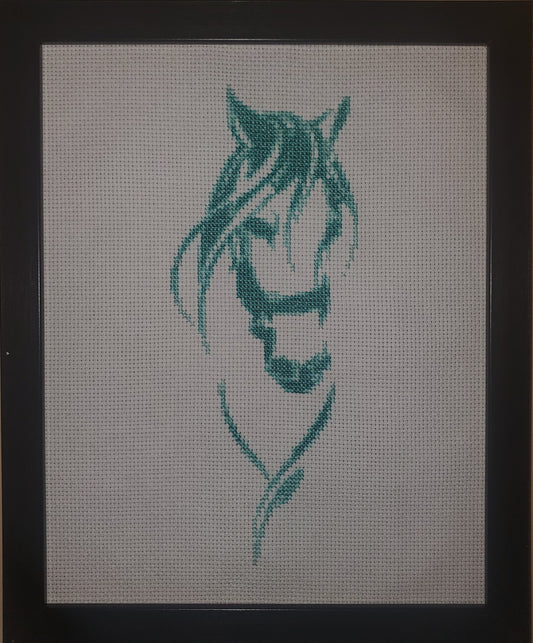 Horse Silhouette Cross-stitch, Ready To Ship