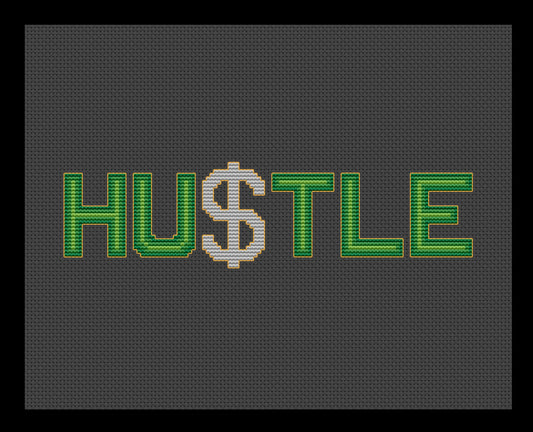 Hustle Cross-stitch, Made-To-Order