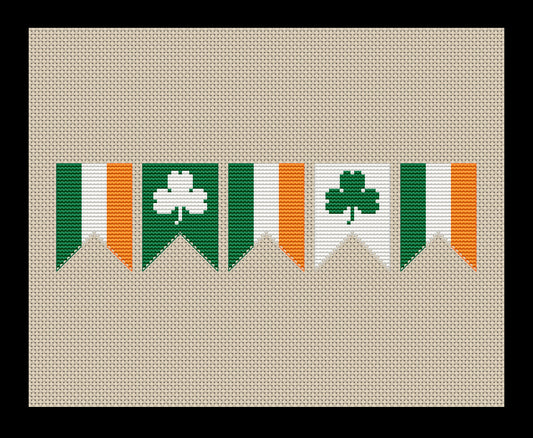Irish Flags Cross-stitch, Made-To-Order