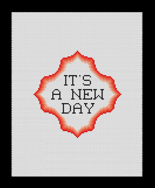 It's A New Day Cross-stitch, Made-To-Order