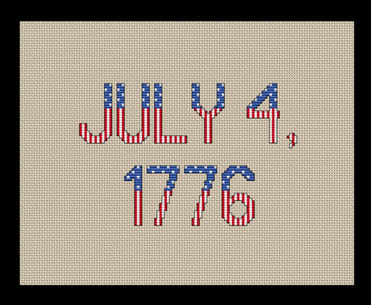 July 4, 1776 Cross-stitch, Made-To-Order