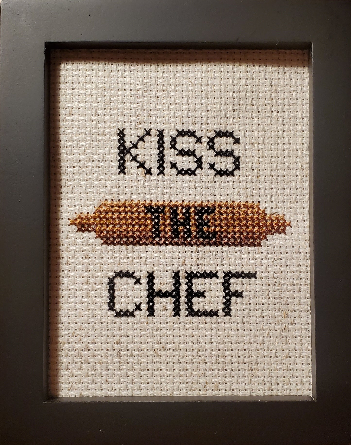Kiss the Chef Cross-stitch, DIY Kit