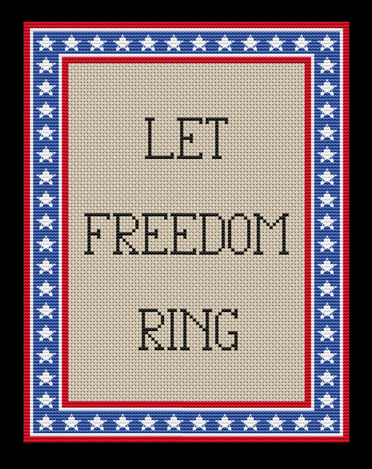 Let Freedom Ring Cross-stitch, Made-To-Order