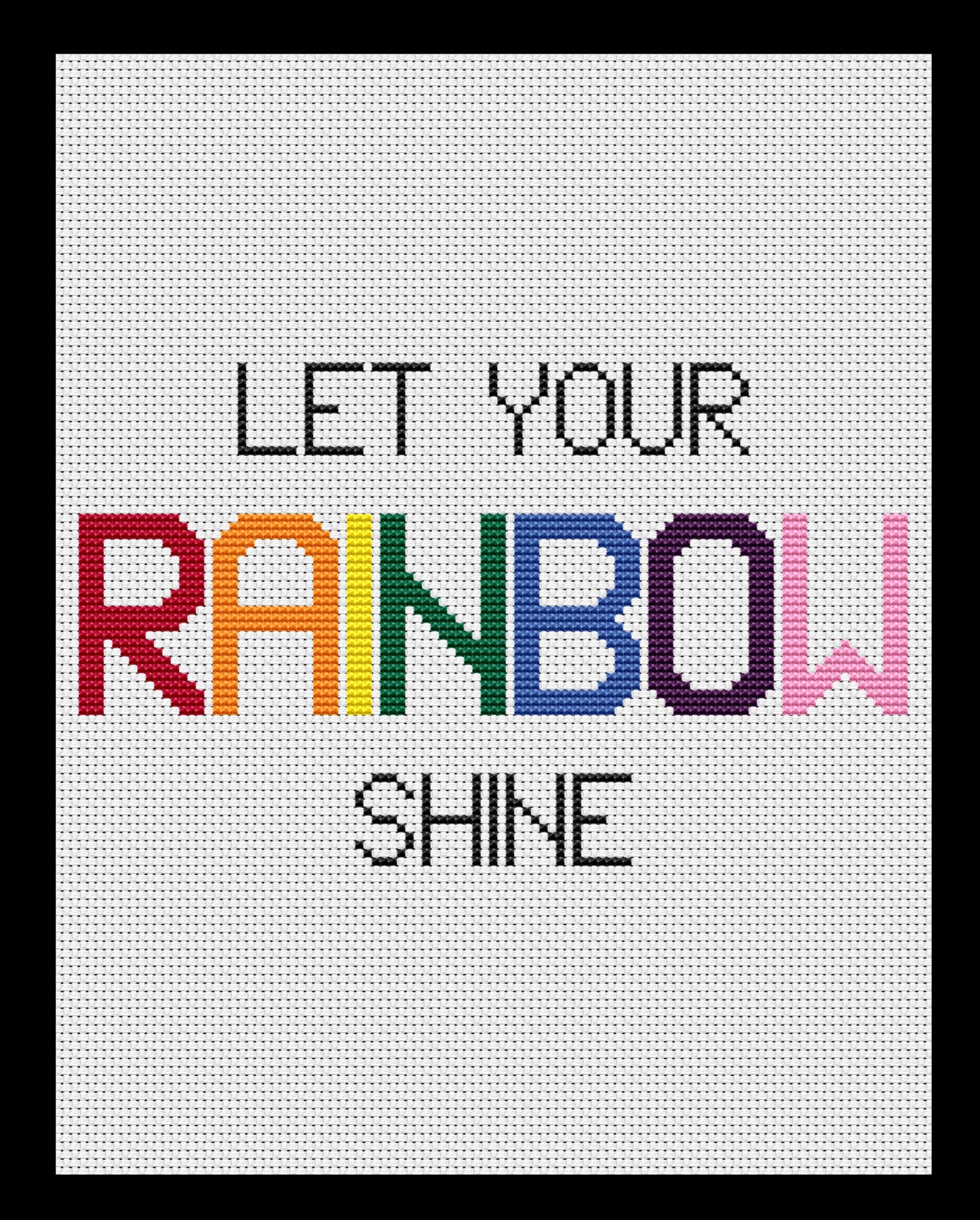 Let Your Rainbow Shine Cross-stitch, Made-To-Order