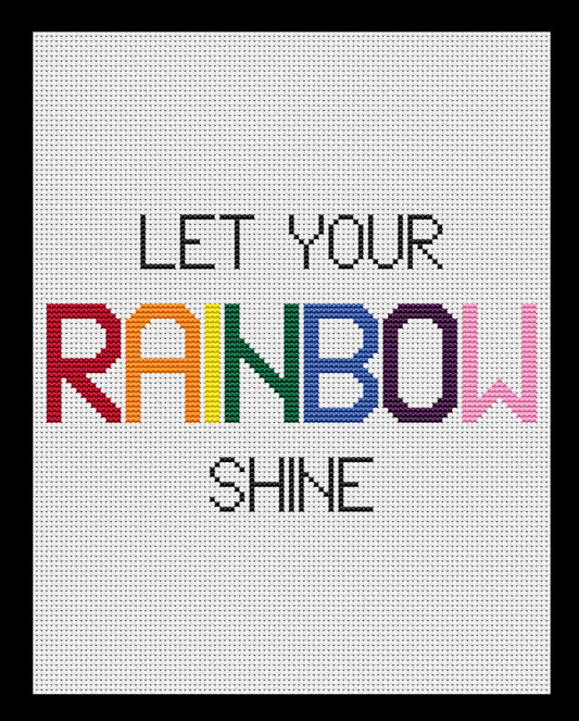 Let Your Rainbow Shine Cross-stitch, Made-To-Order