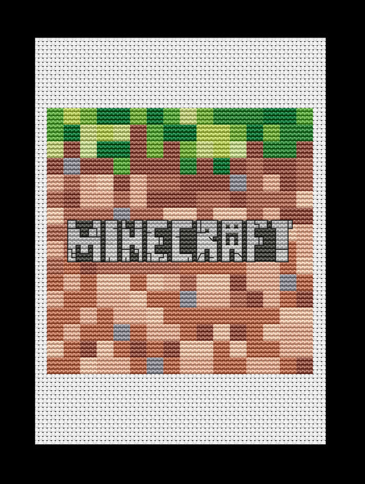 Minecraft Logo Cross-stitch, Made-to-Order