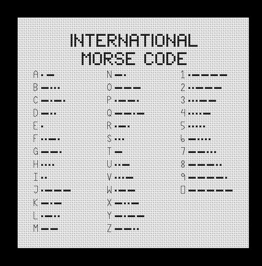 Morse Code Cross-stitch, Made-to-Order