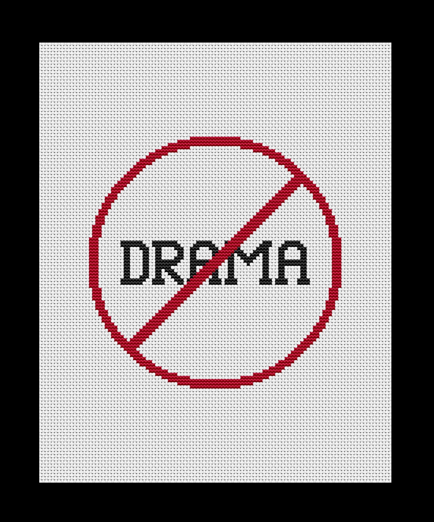 No Drama Cross-stitch, Made-to-Order