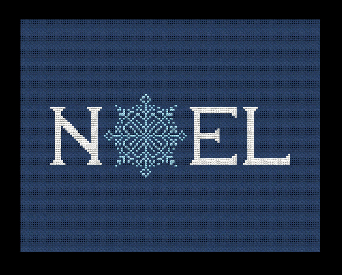 Noel with Snowflake Cross-stitch, DIY Kit