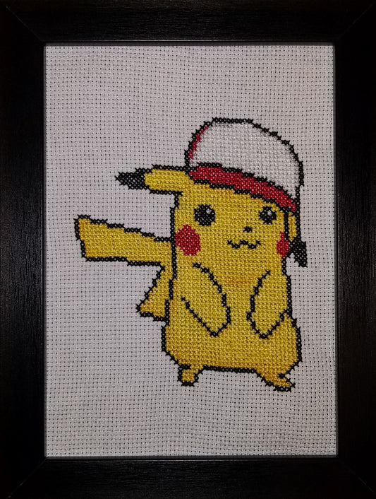 Pokemon Pikachu Cross-stitch, Made-to-Order