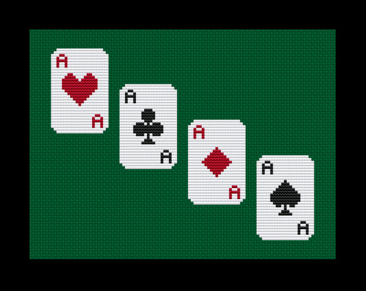 Playing Cards Cross-stitch, Made-to-Order
