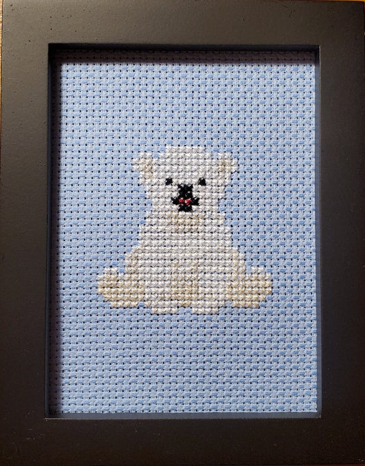 Polar Bear Cross-stitch, DIY Kit