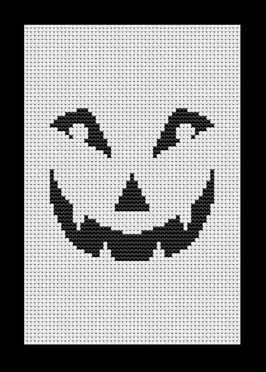 Pumpkin Grinning Cross-stitch, Made-to-Order
