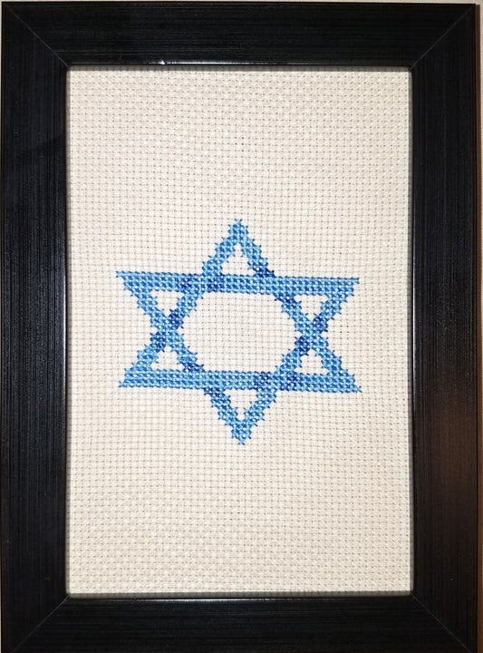 Star of David Cross-stitch, DIY Kit