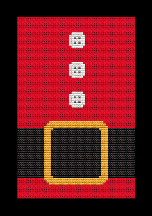 Santa Suit Cross-stitch, Made-To-Order